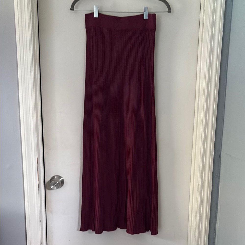 Free People Elegant Burgundy Maxi Skirt